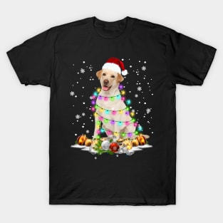 Nova Scotia Duck Tolling Retriever Christmas Dog Light Santa Hat Xmas - Merry Christmas T-Shirt